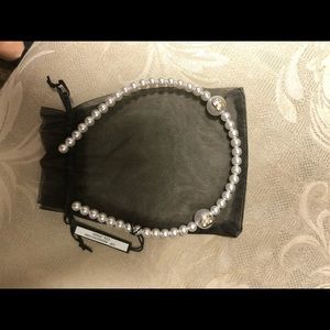 Channel Pearl with Gold CC Headband